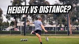 How To Get More Height In Your Drop Kick? | @rugbybricks | Height vs Distance