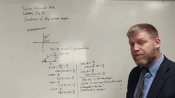 Saxon Advanced Math Lesson 76.B Functions of the other angle sine cosine complements