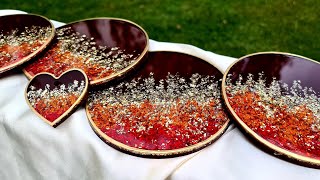 #1234 Gorgeous Bling Resin Coasters Using Holographic Glitter