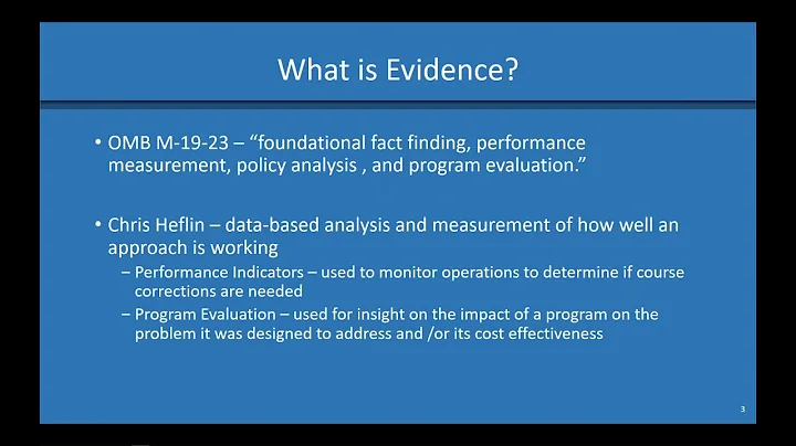 Implementing the Evidence Act in the Department of...