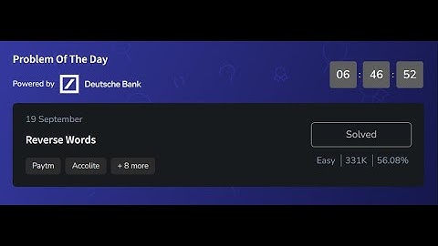 Reverse Words 19 Sep 2024 - POTD For Geeksforgeeks