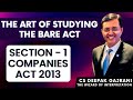 COMPANY LAW - Section 1 I आओ BARE ACT पढ़ना सीखें I WATCH MORE VIDEOS IN THE APP - MAKE MY CAREER !!