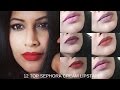 NEW! SEPHORA CREAM LIPSTAINS TOP 12 SWATCH ON INDIAN SKIN | REVIEW | SHWETA VJ