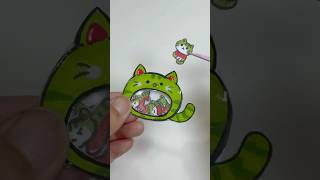 Zero Budget Watermelon Cat Craft Tutorial #diy #art #easydiy #handmade #handmade #craft #craftyhome