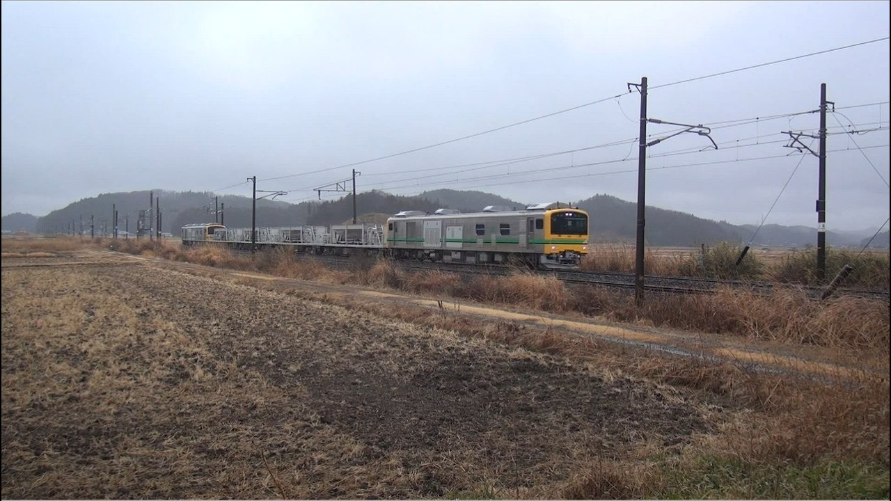 東北本線 久田野ストレート ＧＶ－Ｅ１９７ ＫＹ入場通過 2026.02.25
