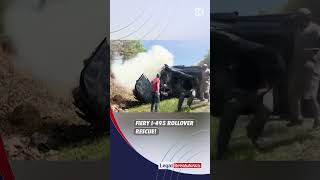 Fiery I-495 Rollover Rescue! #crash #automobile #rescue  #accident