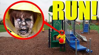 when you see this creepy DOLL on the playground RUN!! (haunted)