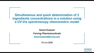 Simultaneous and quick determination of 2 ingredients concentrations in a solution