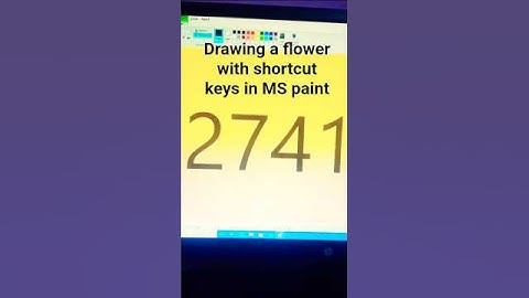 drawing a flower in pc in ms paint #music #paint #windows #computer #pc#shorts