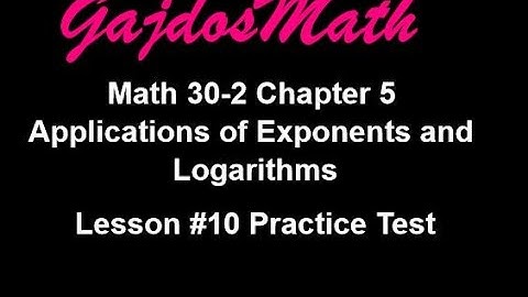 Math 30-2 Chapter 5 Practice Test