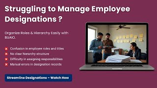 How to Create &amp; Manage Designations in BizAIO | Job Title Setup | Axiroz