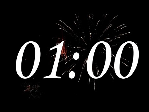 1 MINUTE TIMER + ALARM | COUNTDOWN with Fireworks