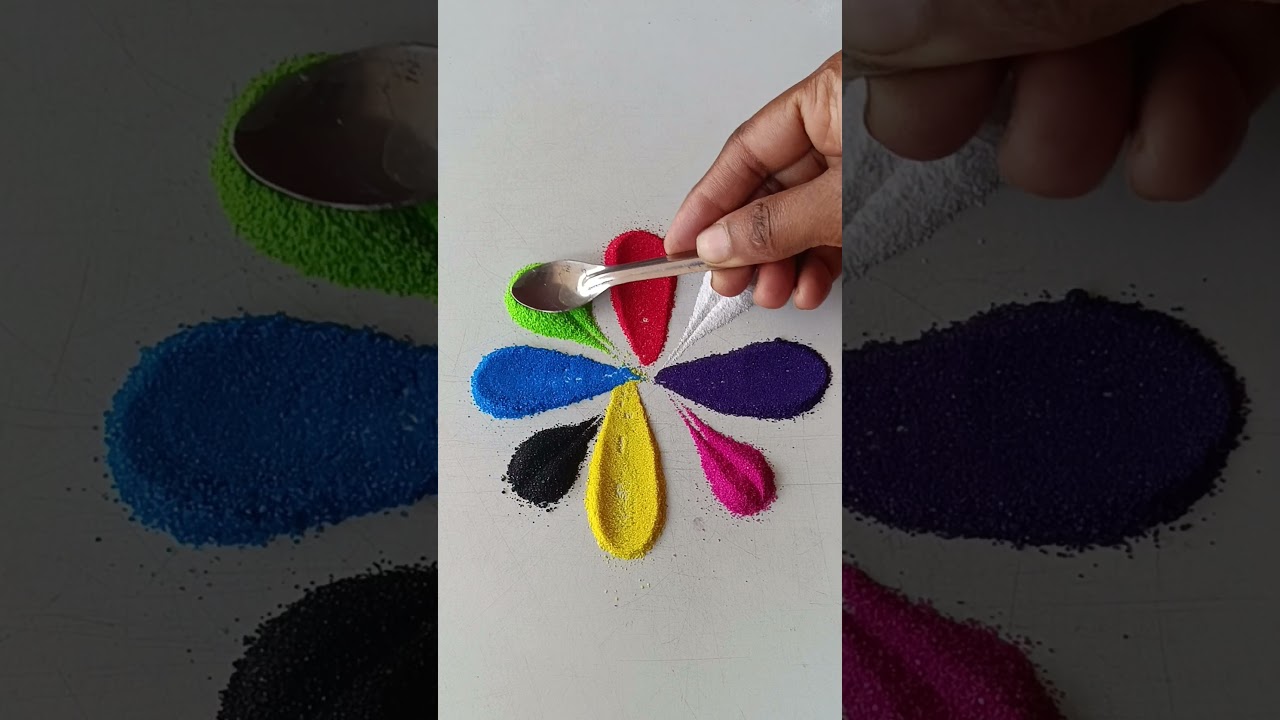 simple Rangoli, satisfying rangoli, Easy rangsatisfying 