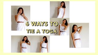 6 WAYS TO TIE A TOGA - With a single bed sheet