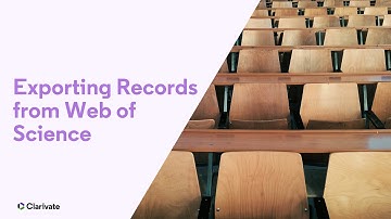 Web of Science - Exporting Records