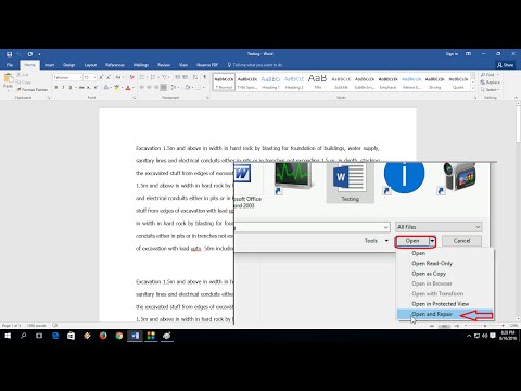 Como reparar e recuperar arquivos corrompidos MS Word (Easy Steps)