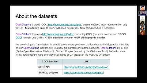 Silvio Peroni: OpenCitations workshop