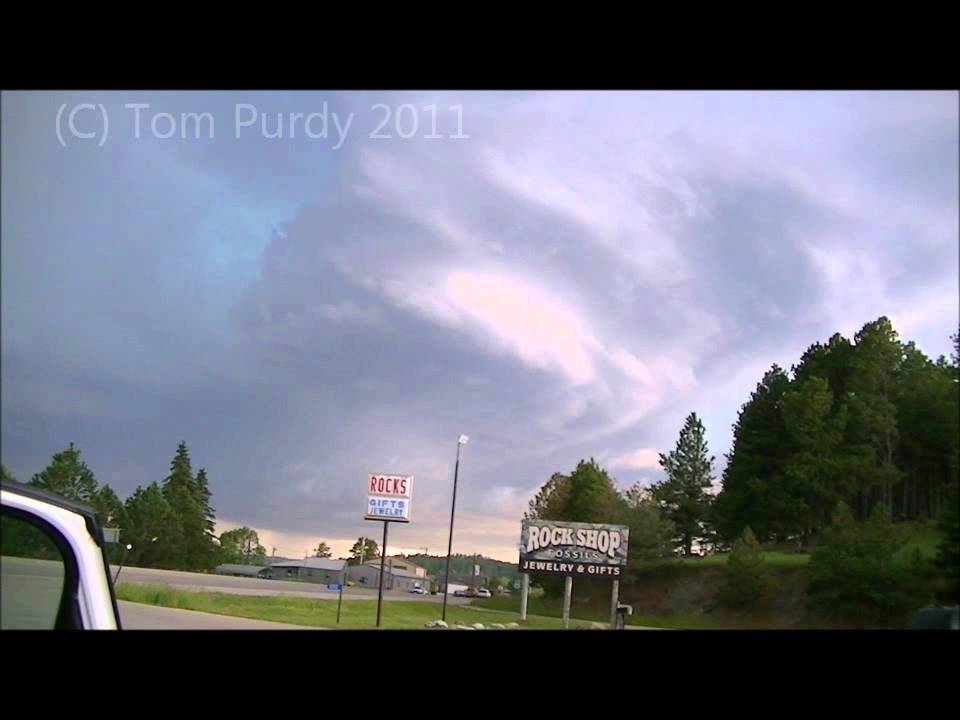 Amazing structured storm and hail near Custer South Dakota June 25th
