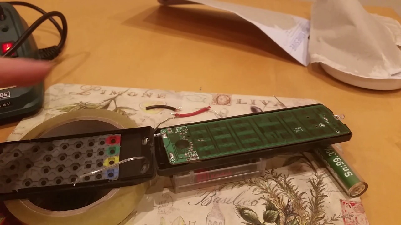 Fixing remote after leaking batteries destroyed terminals YouTube