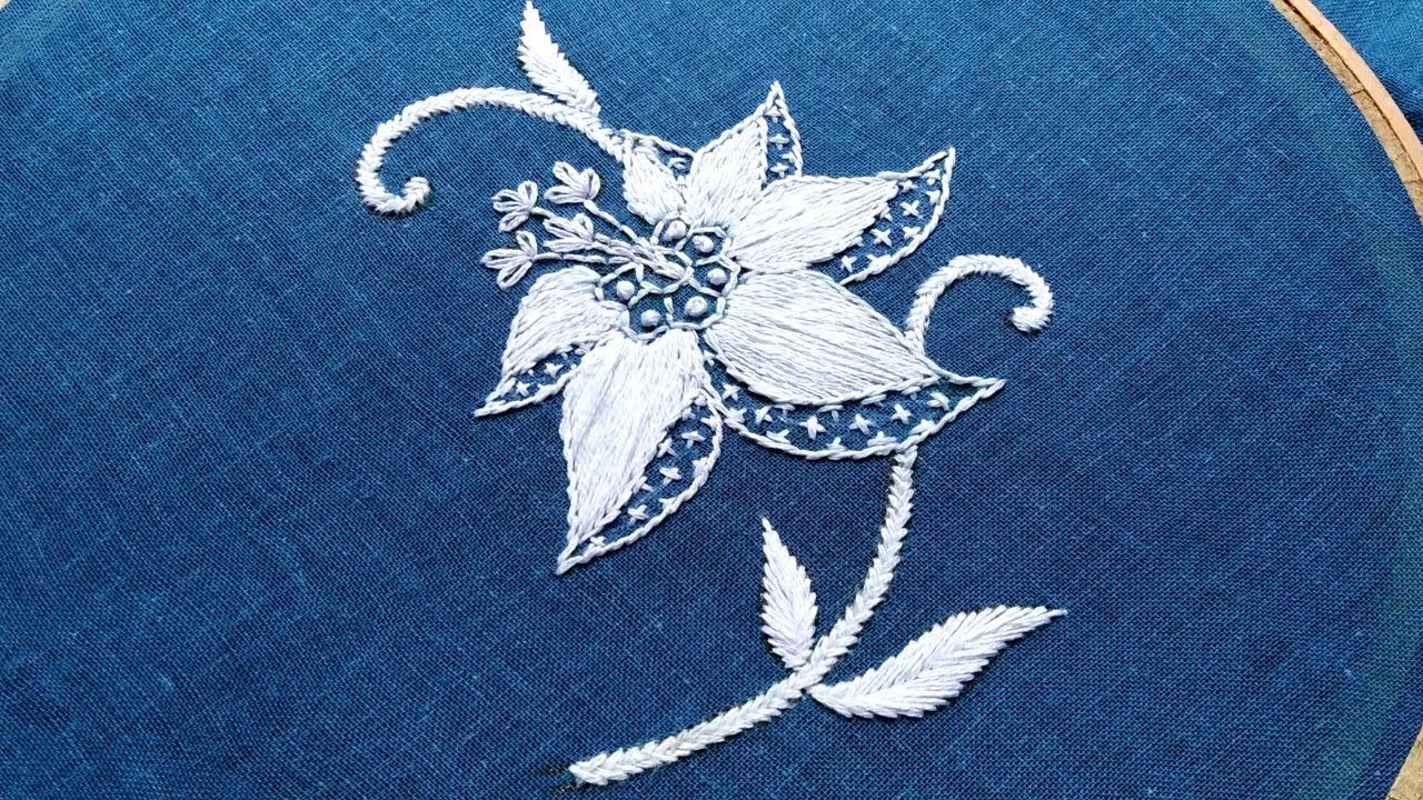 Single Cute Hand Embroidery Flower designsAmazing Embroidery Designs
