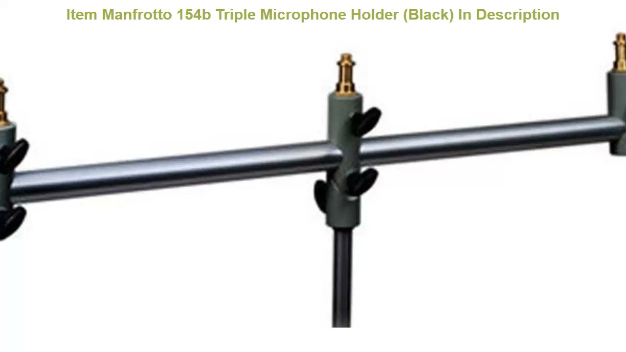 Manfrotto 154b Triple Microphone Holder (Black)