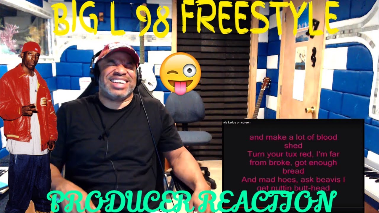Big L 98 Freestyle Lyrics on screen - Producer Reaction