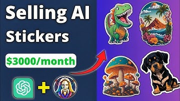 How I Earned  just selling sticker online, using free ai #chatgpt #earning