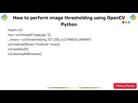 How to perform image thresholding using OpenCV Python