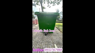 xe thu gom rác 660L bánh đúc đặc