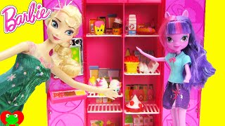 Barbie Refrigerator With Elsa, Twilight, And Shopkins