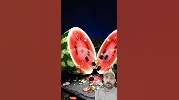 Cutting Crystal Fruits to Reveal Hidden Gems 💎🍉 | ASMR Shorts