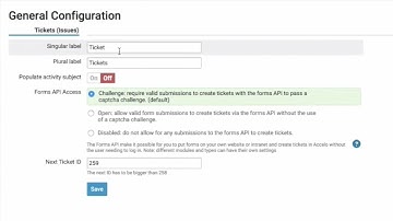 Ticket Settings - Accelo