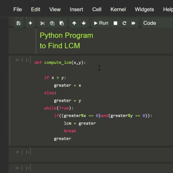 #python programe to find LCM || coding & math - YouTube