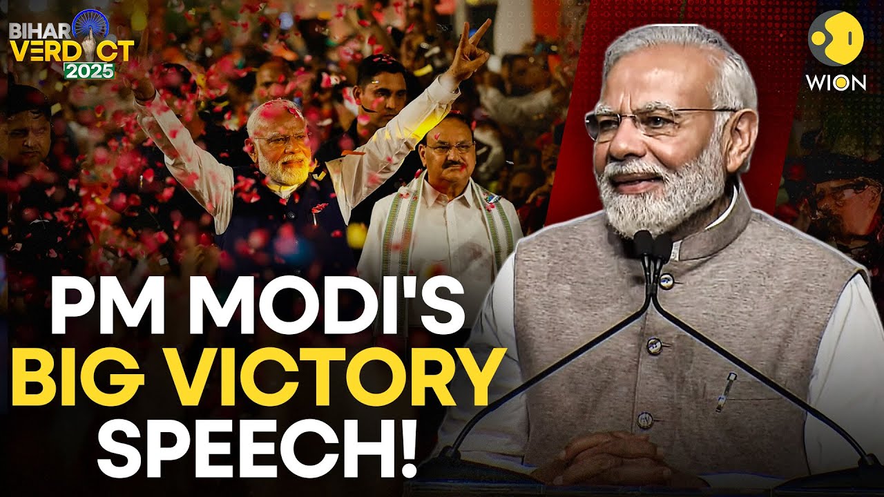 PM Modi LIVE: PM Modi's Big Announcement From BJP HQ, NDA's Bihar Win ...