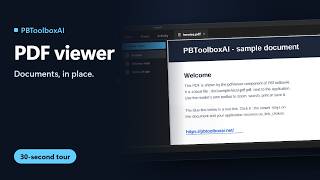 PDF viewer for PowerBuilder – Documents, in place | PBToolboxAI