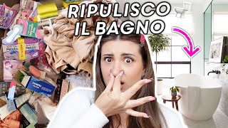 RIPULISCO IL MIO BAGNO! 🚽 🪠 Decluttering, Pulizia, Organizzazione e Riordino 🚾