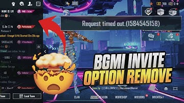 😱 Invite Option Not Showing in bgmi | Request timed out bgmi | How to Fix Invite option not showing