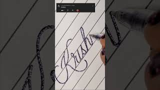 Say my name -- Krishna! Practice lettering and cursive with me! Practica conmigo.