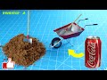 How To Make Wheelbarrow With Coca Cola Cans