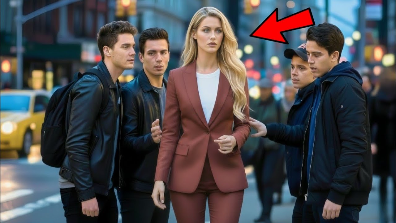 Three young men surrounded her on the street. A single father didn't walk past.