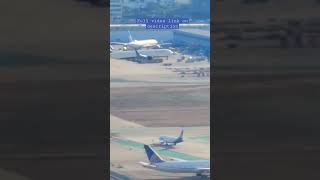 Delta 767 jet landing in Los Angeles.