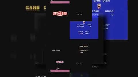 VERY LOUDYTPMV Game over NES Video Grid 4 Scan RD