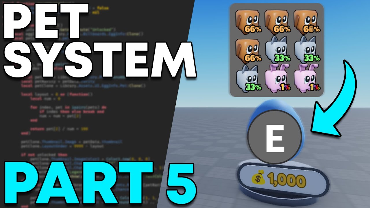 How To Make A PET SYSTEM Roblox Studio PART 5 YouTube