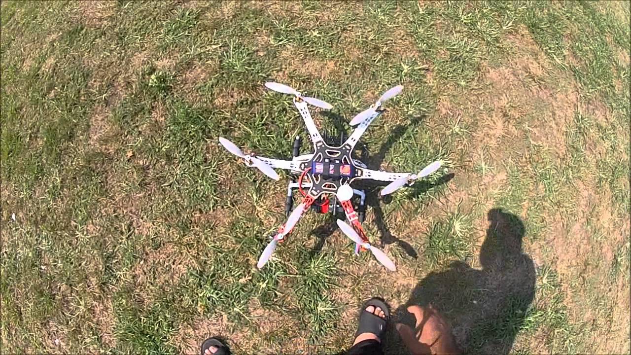 DJI F550 Hexacopter with NAZA+GPS first successful flight part #1