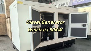 50KVA soundproof Weichai diesel generator set| WP4.1D66E200 #generatorset #genset #dieselgenerators