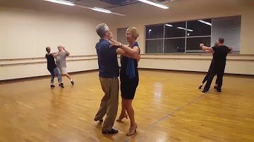 Bronze American Smooth Tango, corte, Running steps, Shadow rocks, Reverse turn, and Silver Flicks