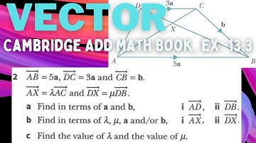 Vector, Cambridge Add Math Book, Exercise 13.3, Q2