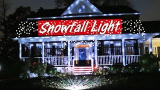 Snowfall Projector Light Review Demo Snowflake Christmas Lights