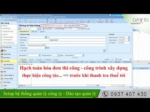 Video Hạch toán hóa đơn thi công công trình xây dựng trong... - youtube