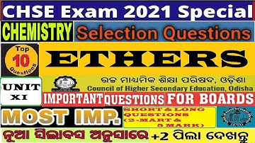 ETHERS|PHENOL AND ETHERS|CHSE +2 Chemistry classXII(LONG&SHORT QUS)2021|UNIT-XBoard Exam(2|5MARK)P-3